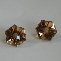 Топаз винный, гексагон, 12*12 мм