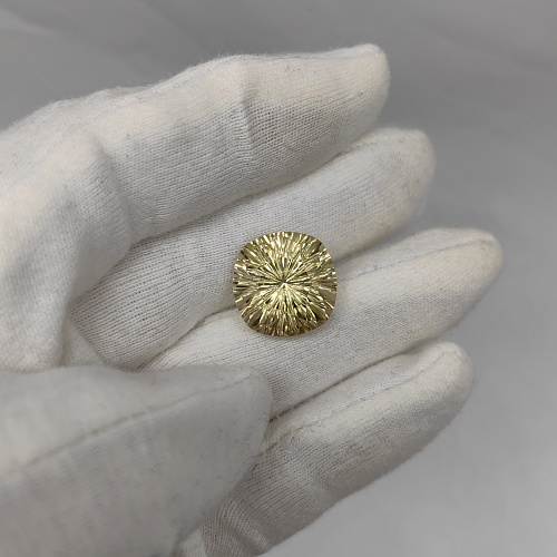 Цитрин светлый, кушон фантазийный 16*16 мм