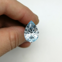 Топаз голубой sky, груша фантазийная 10*15 мм