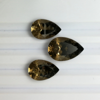 Раухтопаз, гарнитур груши