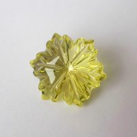 Цитрин, фантазийная огранка Цветок, 19 мм