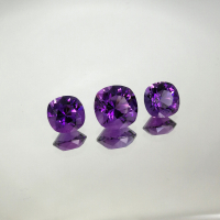 Аметист гарнитур, кушоны 12*12 мм, 10*10 мм