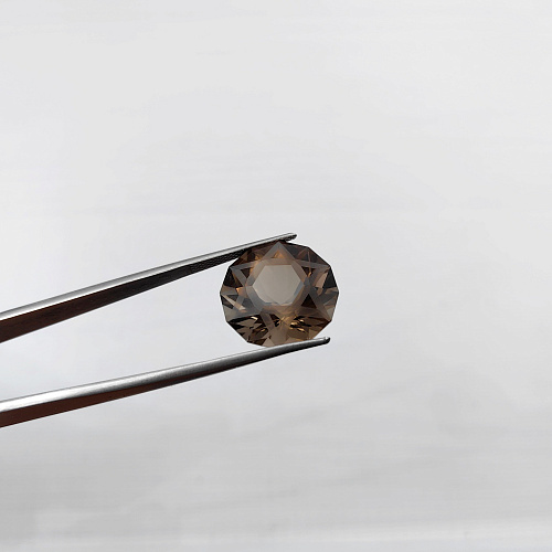 Раухтопаз, круг Звезда Давида 18 мм