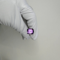 Аметист октагон 12*14 мм