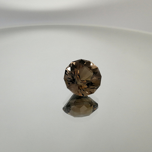 Раухтопаз, круг Звезда Давида 14 мм