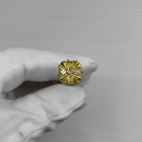 Цитрин октагон 12*12 мм фантазийный