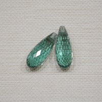 Празиолит выращенный, бриолет, 24*9 мм