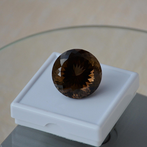 Раухтопаз, круг 25 мм