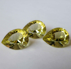 Цитрин, груша, 12*16 мм