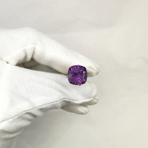 Аметист природный, кушон фантазийный 13*13 мм