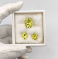 Цитрин овалы 18*15 мм, 10*12 мм. Фантазийная огранка