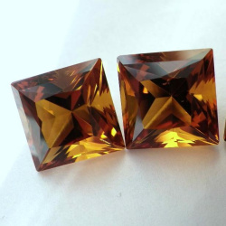 Цитрин выращенный, квадрат 12*12 мм