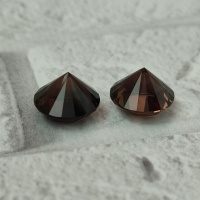 Раухтопаз, круг, 12 мм