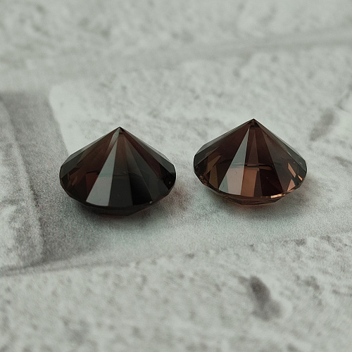 Раухтопаз, круг, 12 мм