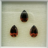 Турмалин, груши 9*6 мм, гарнитур из 3 камней