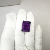 Аметист багет фантазийный 20*15 мм