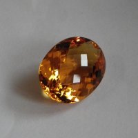 Цитрин выращенный, овал 18*24.5 мм