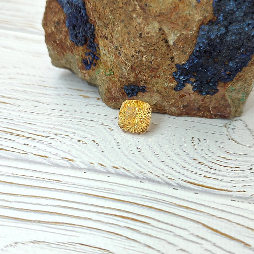 Цитрин, антик фантазийный 13*13 мм