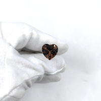 Раухтопаз, сердце, 14*14 мм