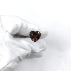 Раухтопаз, сердце, 14*14 мм