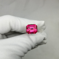 Рубин выращенный, ашер 14*12 мм