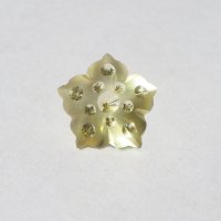 Цитрин, фантазийная огранка Цветок матовый 15 мм