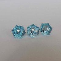 Топаз голубой, гексагон, 12*12 мм