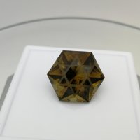 Раухтопаз, гексагон Звезда Давида, 18*18 мм