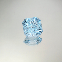 Топаз голубой октагон фантазийный 16*16 мм