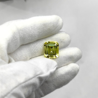 Сапфир желтый выращенный октагон 14*16 мм