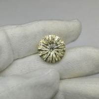 Цитрин светлый, круг фантазийный 17 мм