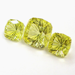 Цитрин, фантазийная огранка, гарнитур Антики