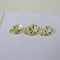 Цитрин, гарнитур груши 14*21 мм, 12*18 мм