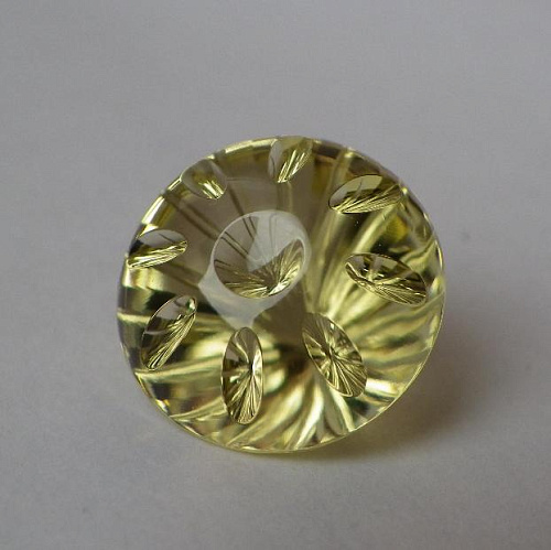 Цитрин, круг, 21 мм