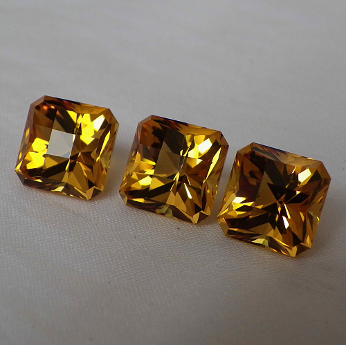 Цитрин выращенный, октагон 12*12 мм