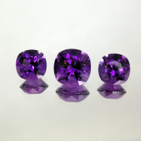 Аметист гарнитур, кушоны 12*12 мм, 10*10 мм