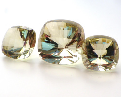 Цитрин, фантазийная огранка, кушоны 18*18 мм и 14*14 мм