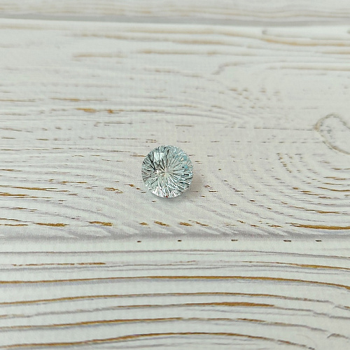 Топаз светло-голубой круг фантазийный 12 мм