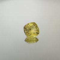 Цитрин, фантазийная огранка, кушон 14*14 мм