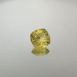 Цитрин, фантазийная огранка, кушон 14*14 мм