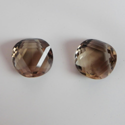 Раухтопаз, круг Звезда Давида 16 мм