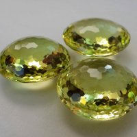 Цитрин, круг Соты, 20 мм