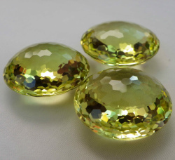 Цитрин, круг Соты, 20 мм