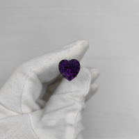 Аметист природный сердце фантазийное 13*13 мм