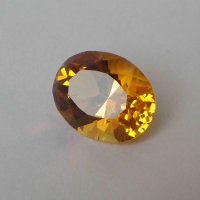 Цитрин выращенный, овал 15*12 мм
