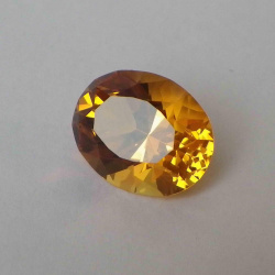 Цитрин выращенный, овал 15*12 мм