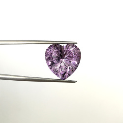 Аметист, сердце фантазийное 15*15 мм