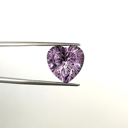 Аметист, сердце фантазийное 15*15 мм