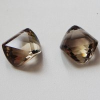 Раухтопаз, круг Звезда Давида 16 мм