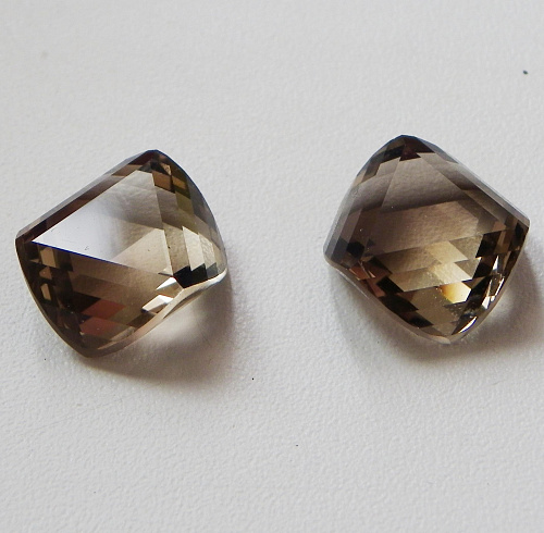 Раухтопаз, круг Звезда Давида 16 мм